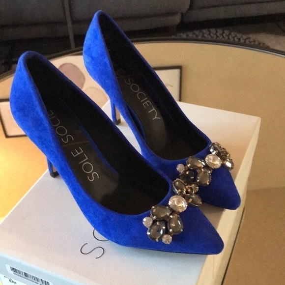 Sole Society Royal Blue Suede Pumps - Picture 5 of 9